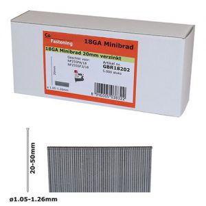 Minibrads 18Ga