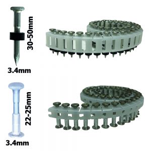 Pins voor hard beton (B60) en staal (10mm) HN120